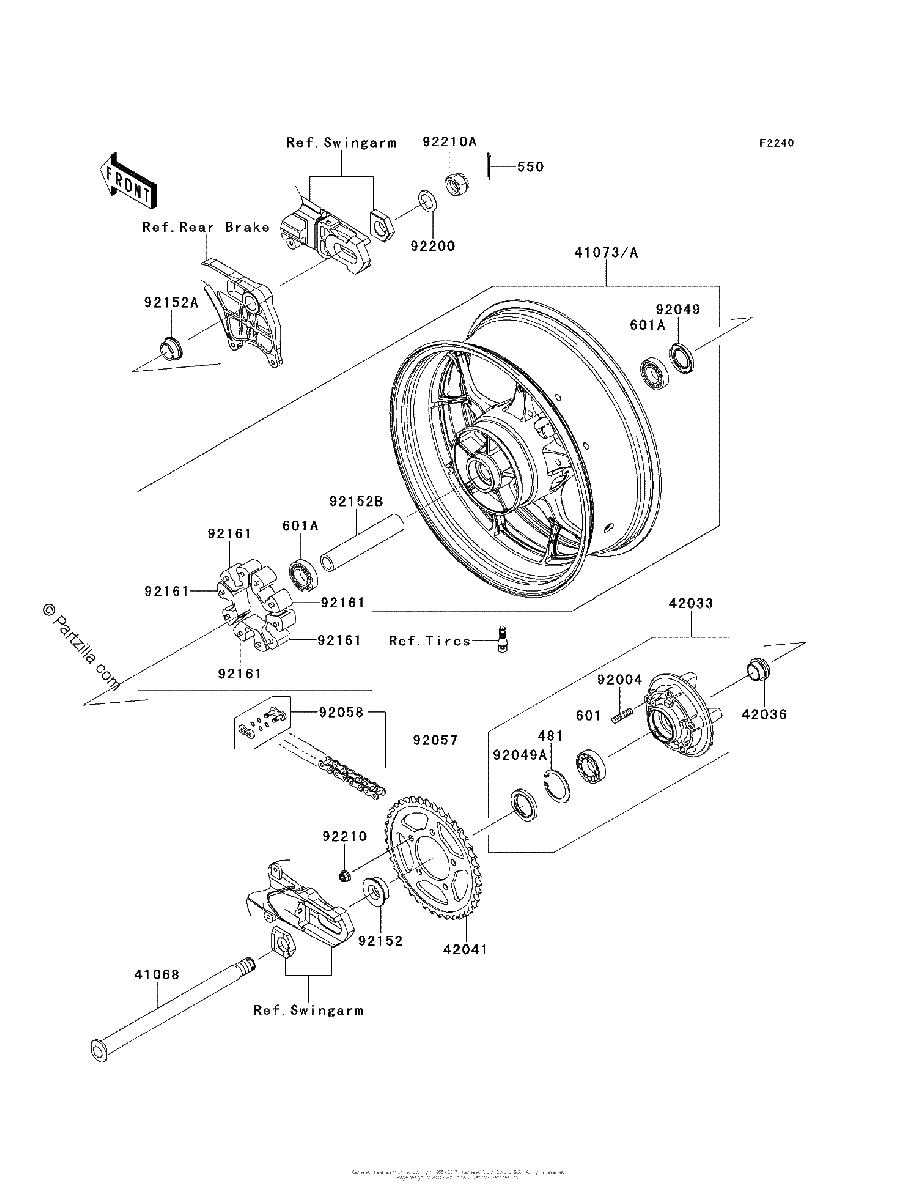 Diagrama de REAR WHEEL CHAIN