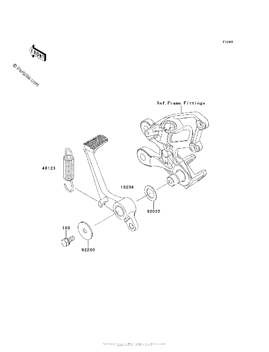 Diagrama de BRAKE PEDAL TORQUE LINK
