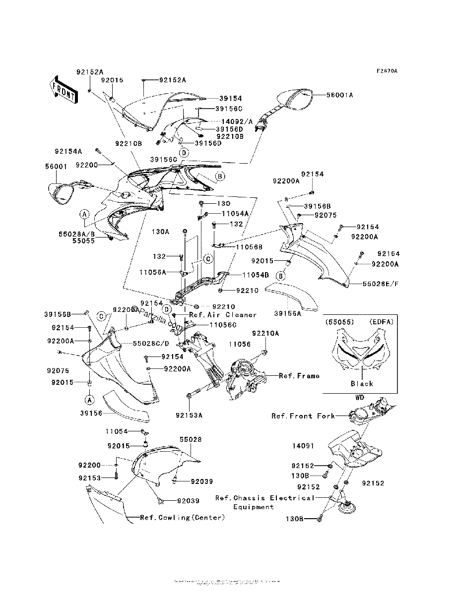 Diagrama de COWLING UPPER EDF EDFA