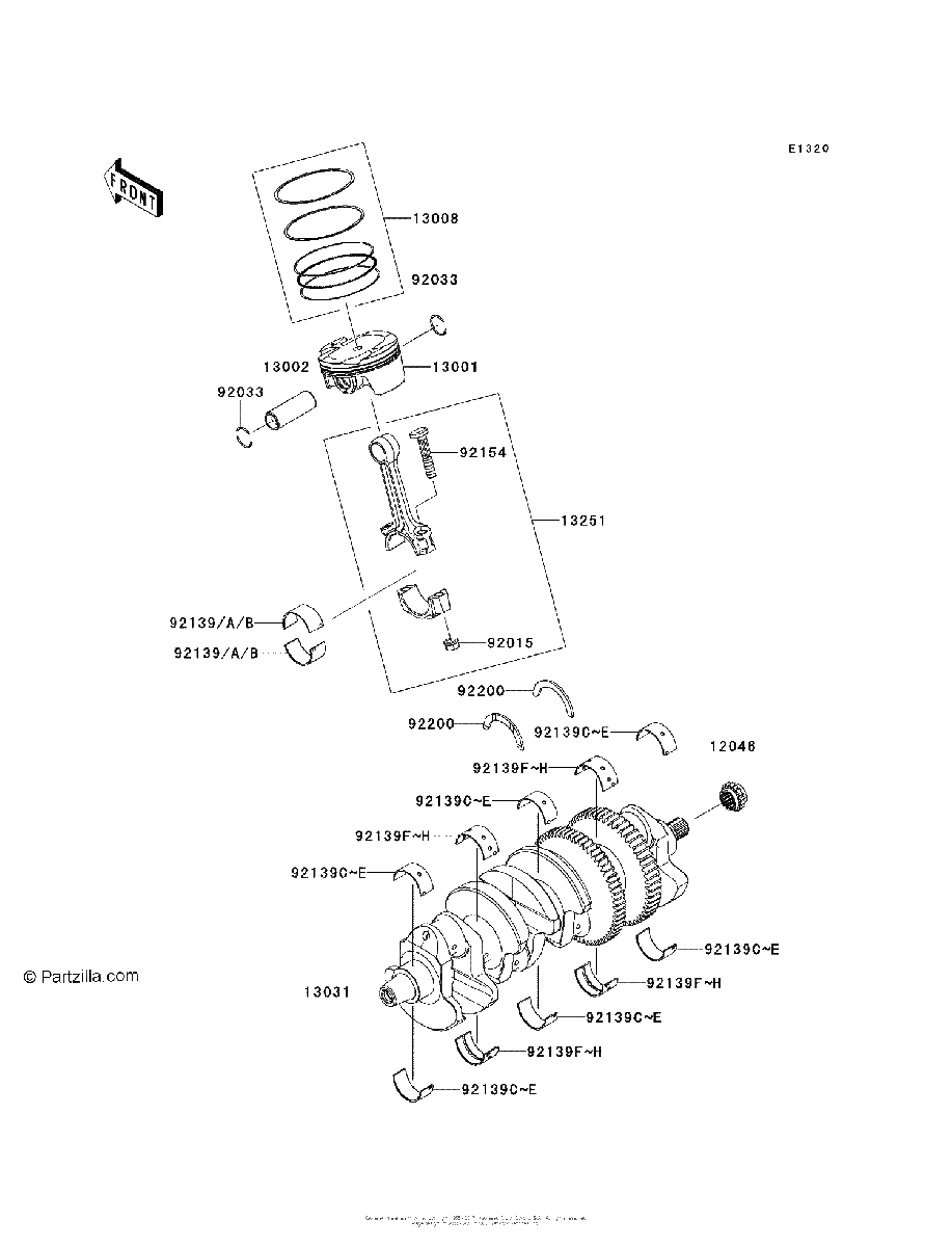 Diagrama de CRANKSHAFT PISTON S