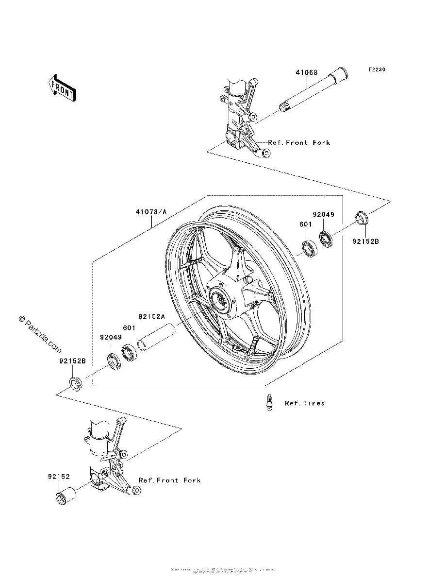 Diagrama de FRONT WHEEL