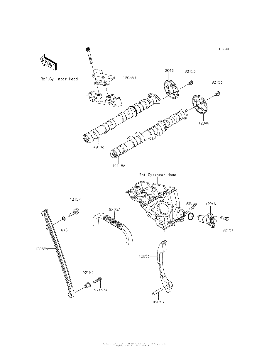 Diagrama de CAMSHAFT S TENSIONER