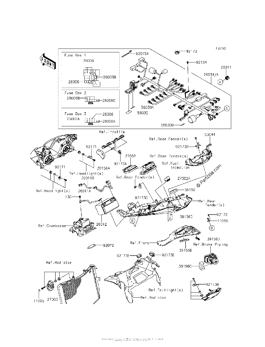 Diagrama de CHASSIS ELECTRICAL EQUIPMENT