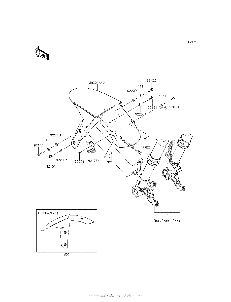 Diagrama de FRONT FENDER S