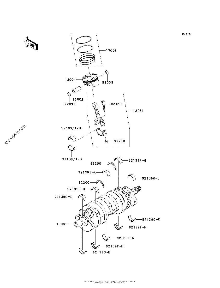 Diagrama de CRANKSHAFT PISTON S