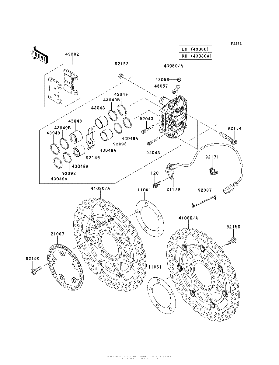 Diagrama de FRONT BRAKE