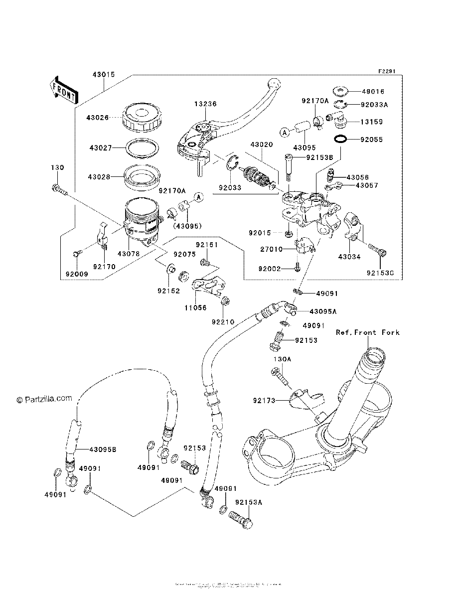 Diagrama de FRONT MASTER CYLINDER