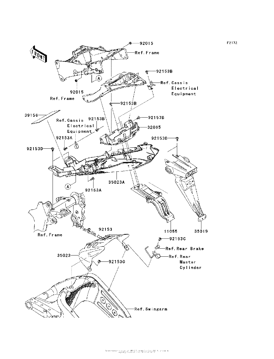 Diagrama de REAR FENDER S