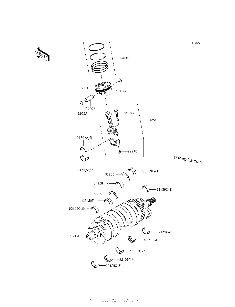 Diagrama de CRANKSHAFT PISTON S