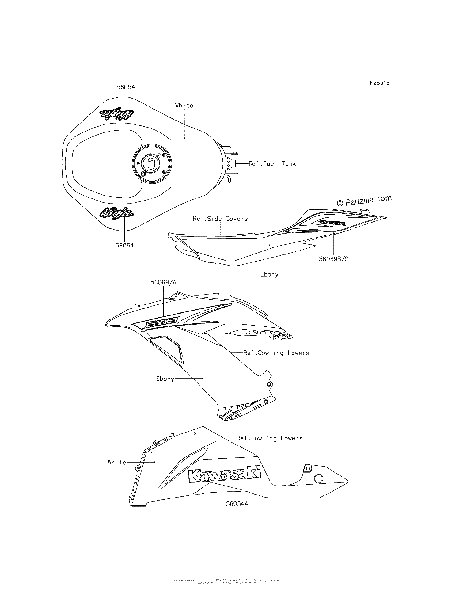 Diagrama de DECALS P F S WHITE EDF