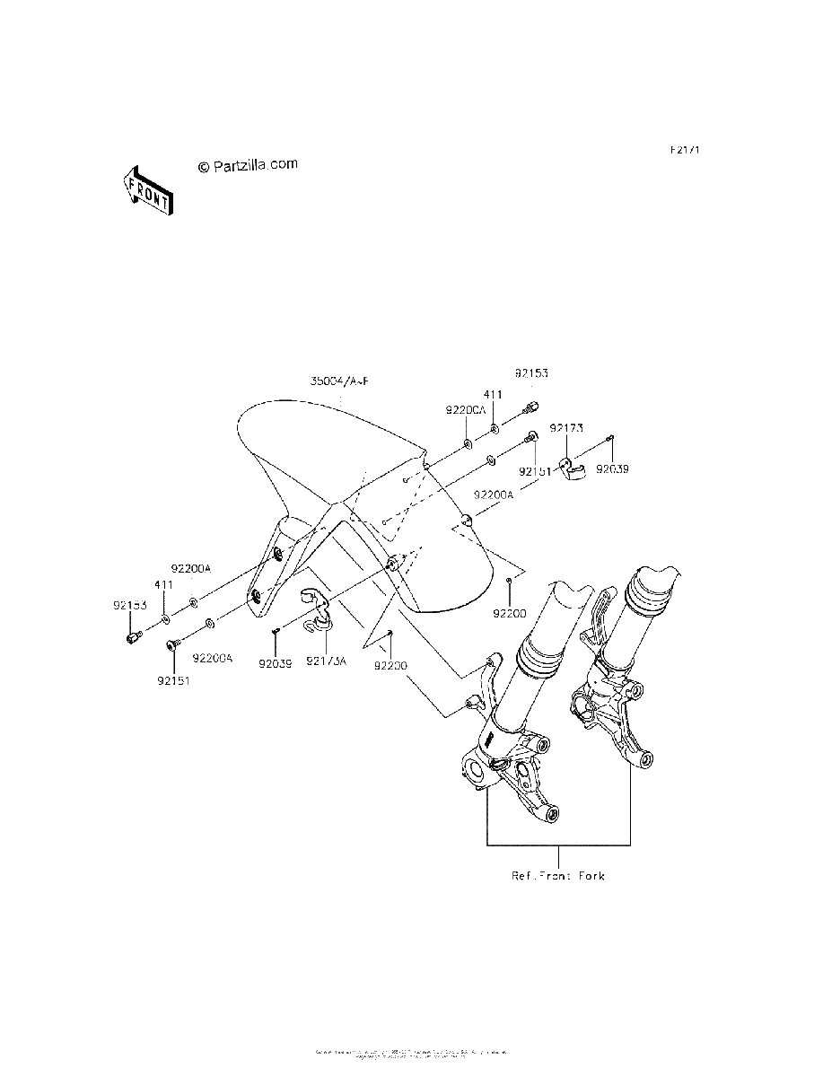 Diagrama de FRONT FENDER S