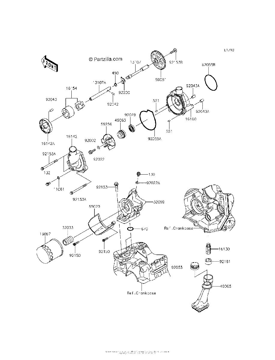 Diagrama de OIL PUMP OIL FILTER