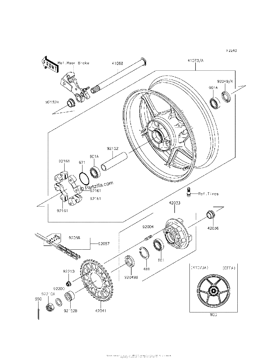 Diagrama de REAR WHEEL CHAIN