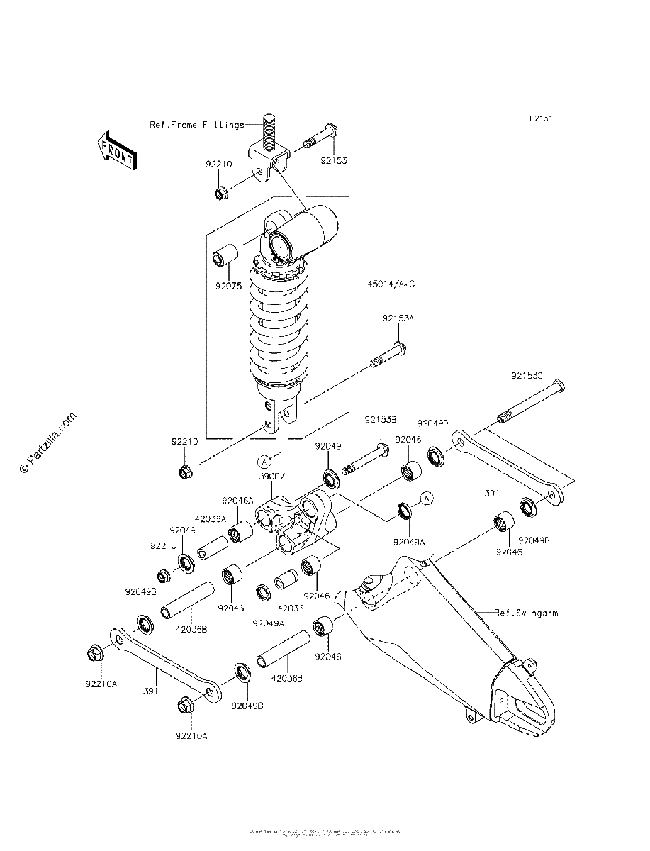 Diagrama de SUSPENSION SHOCK ABSORBER