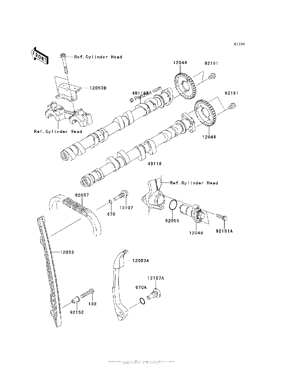 Diagrama de CAMSHAFT S TENSIONER