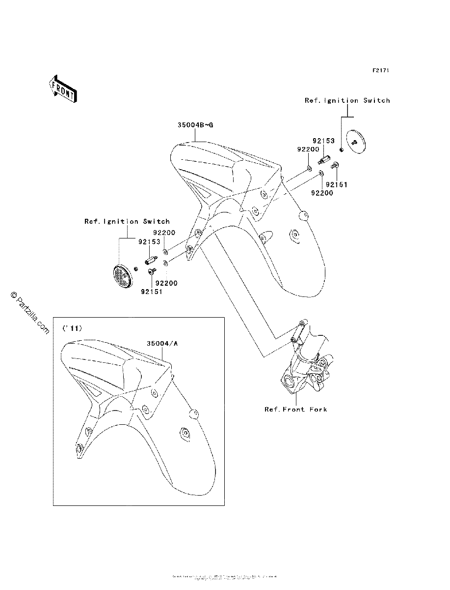 Diagrama de FRONT FENDER S