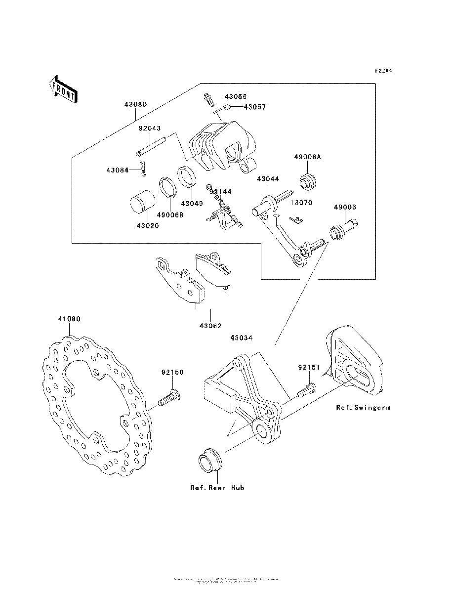 Diagrama de REAR BRAKE
