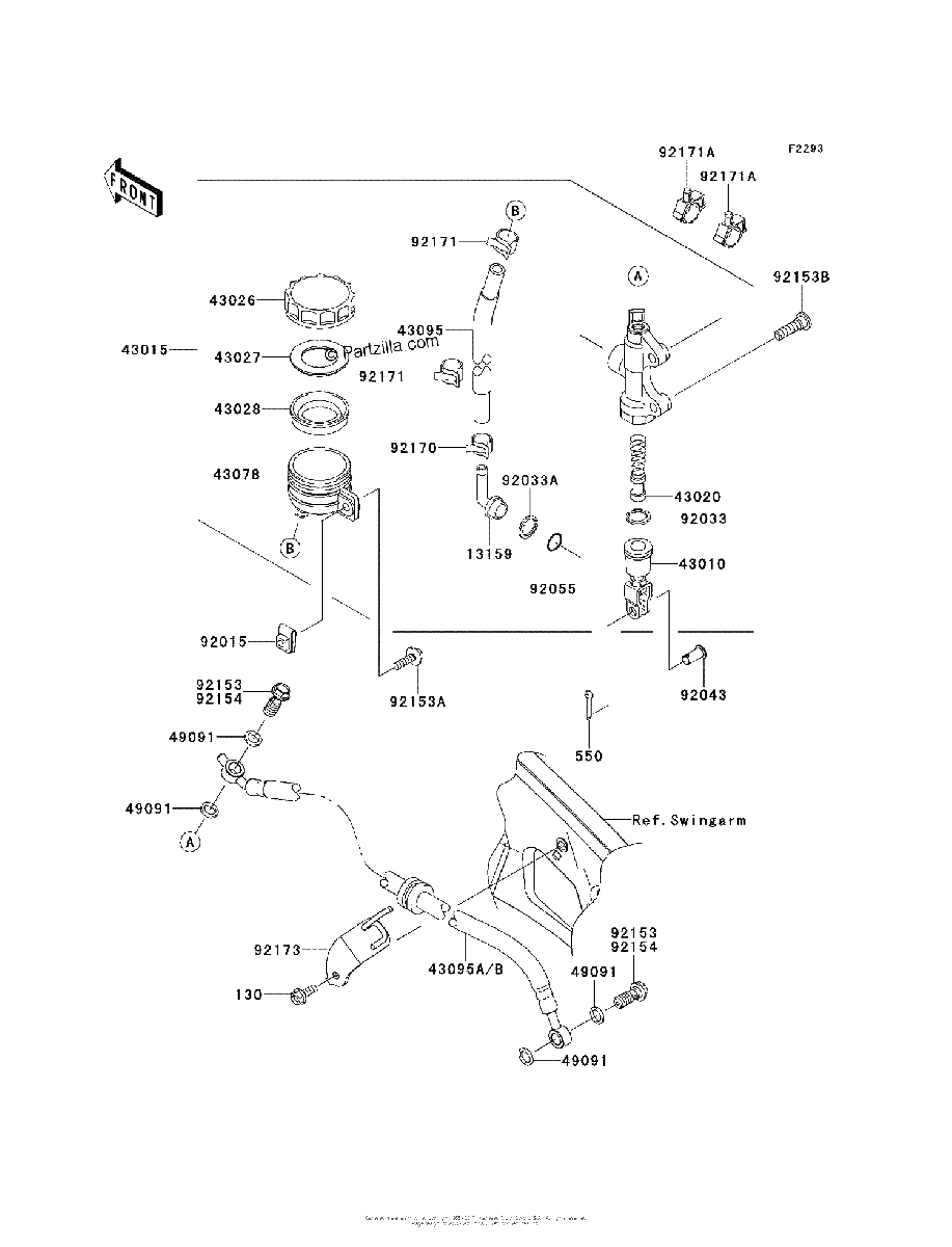 Diagrama de REAR MASTER CYLINDER