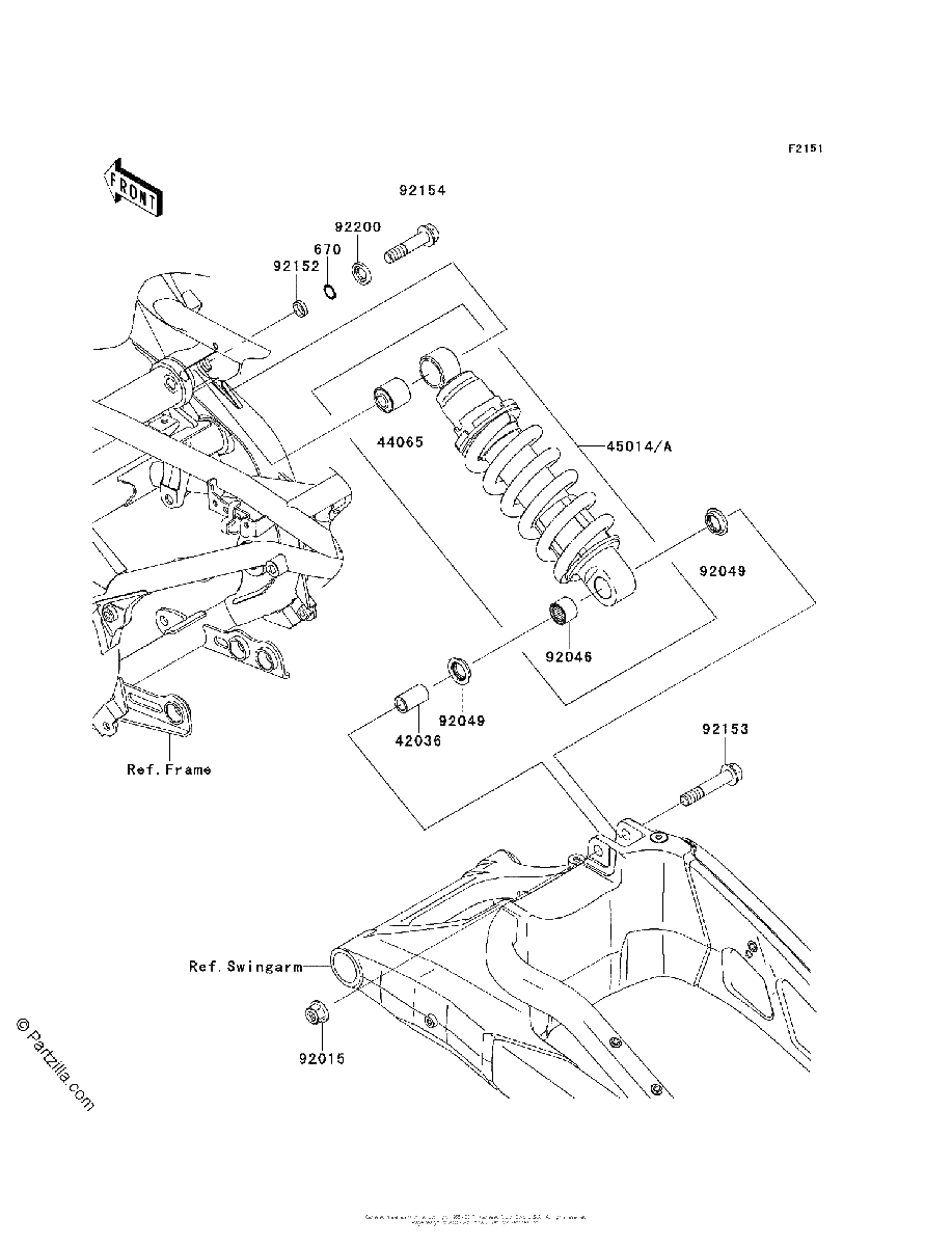Diagrama de SUSPENSION SHOCK ABSORBER