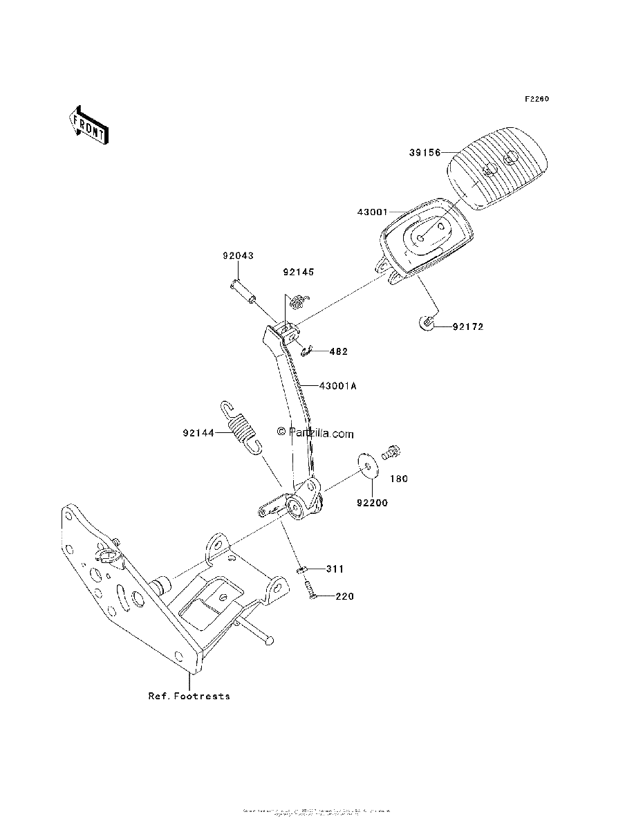 Diagrama de BRAKE PEDAL TORQUE LINK