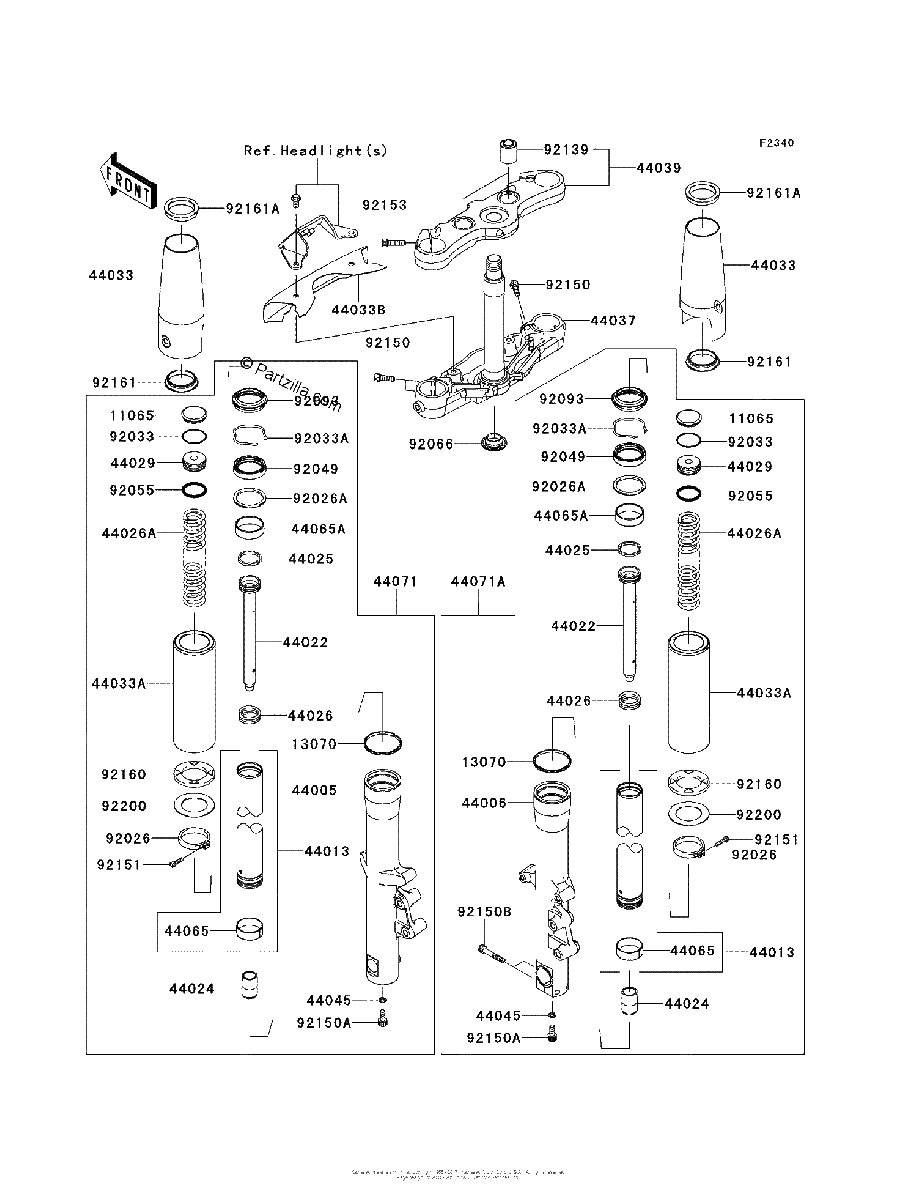 Diagrama de FRONT FORK