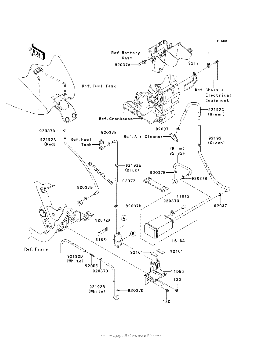 Diagrama de FUEL EVAPORATIVE SYSTEM CA