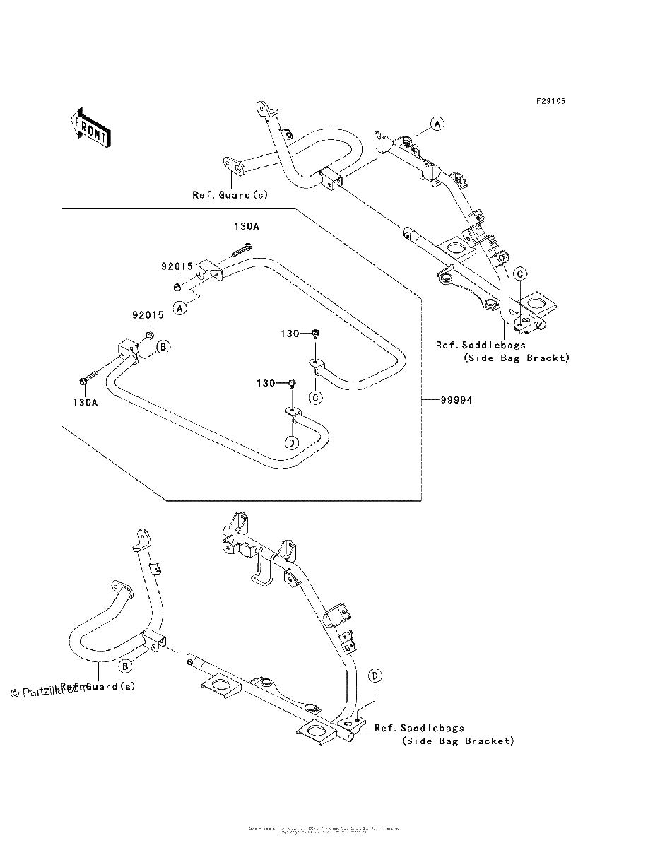 Diagrama de ACCESSORY SADDLEBAG RAILS