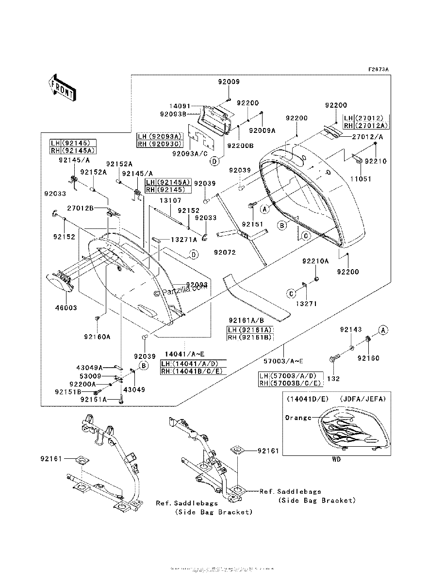 Diagrama de SADDLEBAGS SIDE BAG