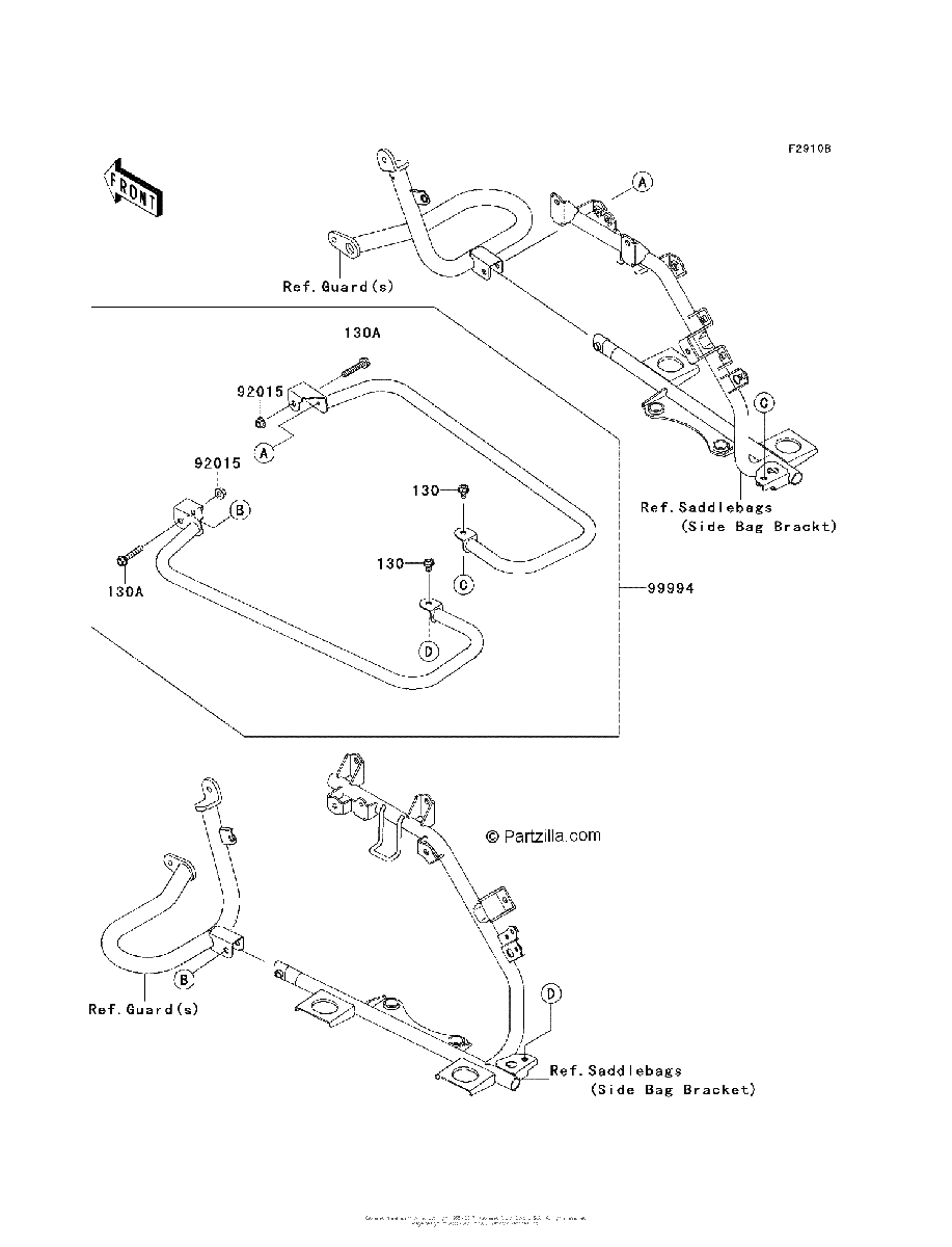 Diagrama de ACCESSORY SADDLEBAG RAILS