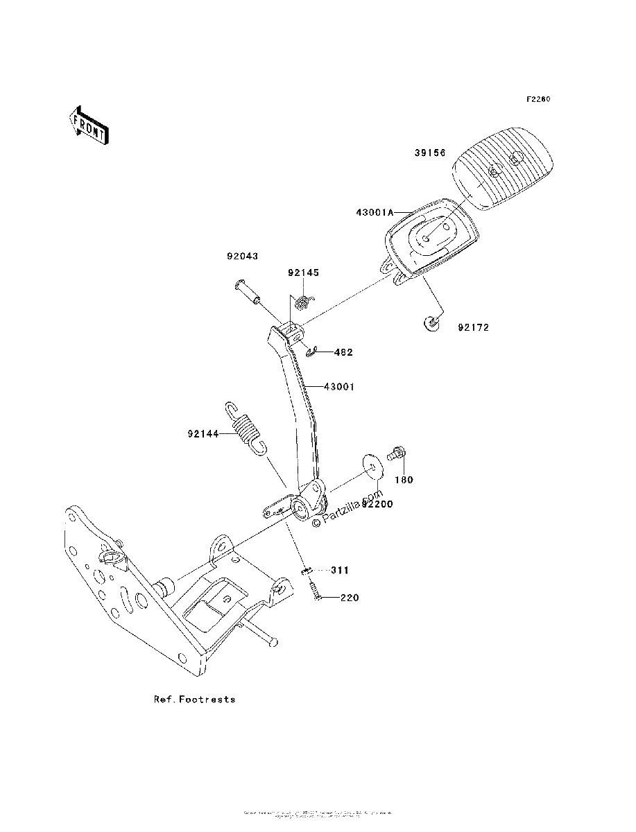 Diagrama de BRAKE PEDAL TORQUE LINK