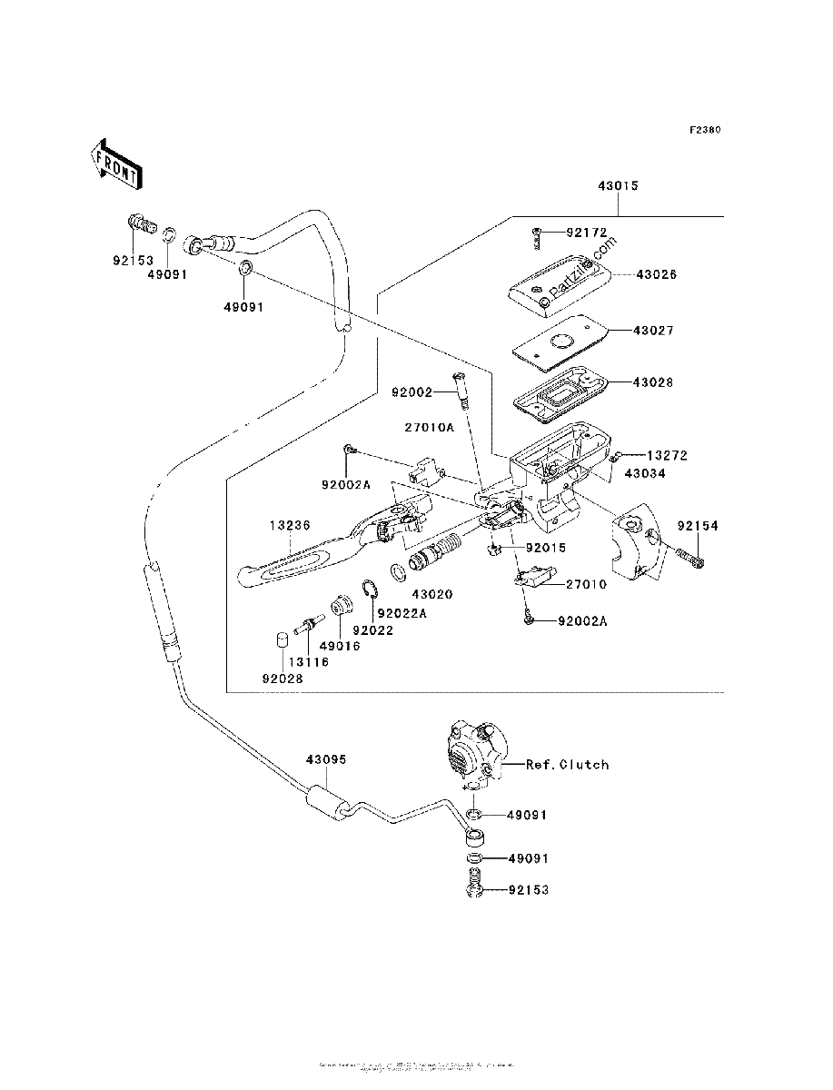Diagrama de CLUTCH MASTER CYLINDER