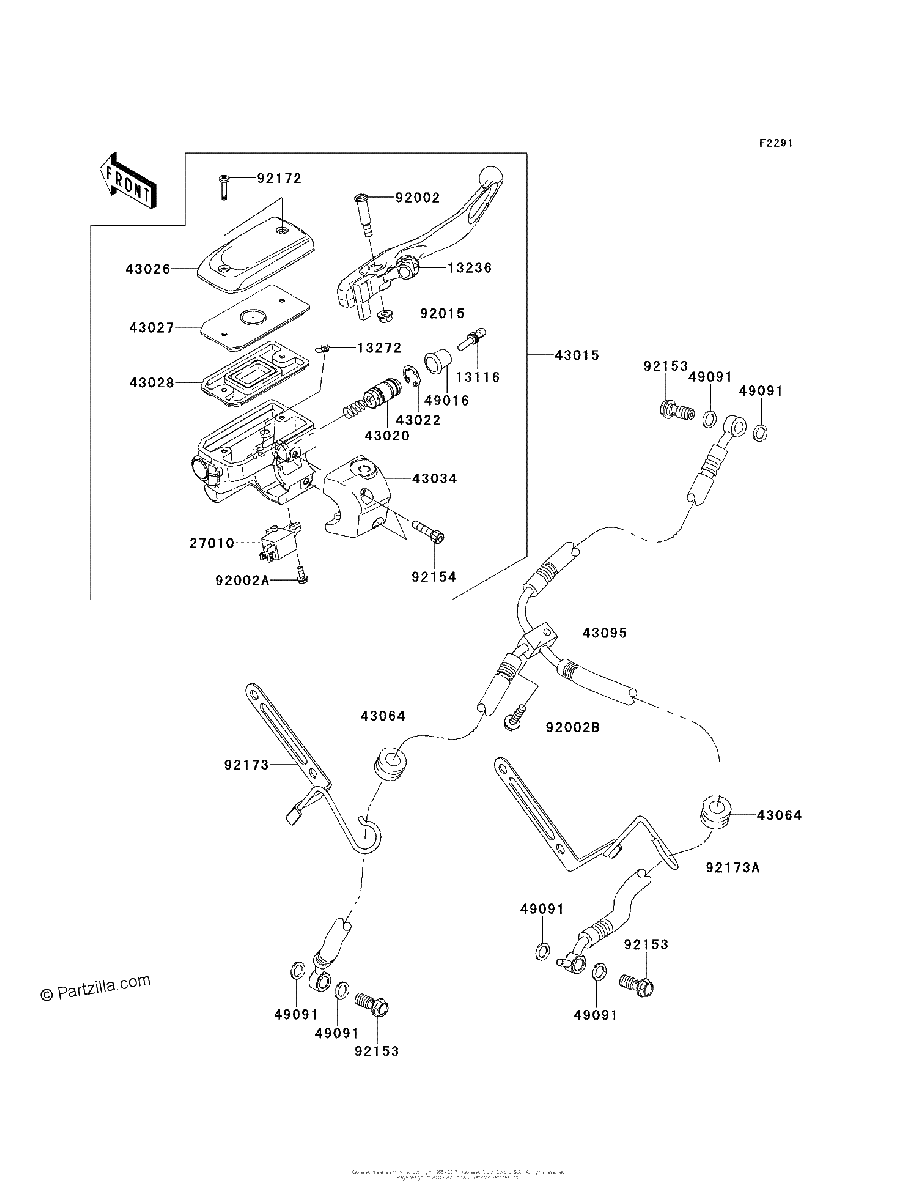 Diagrama de FRONT MASTER CYLINDER