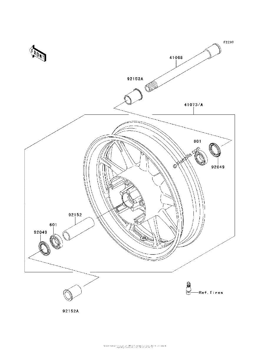 Diagrama de FRONT WHEEL
