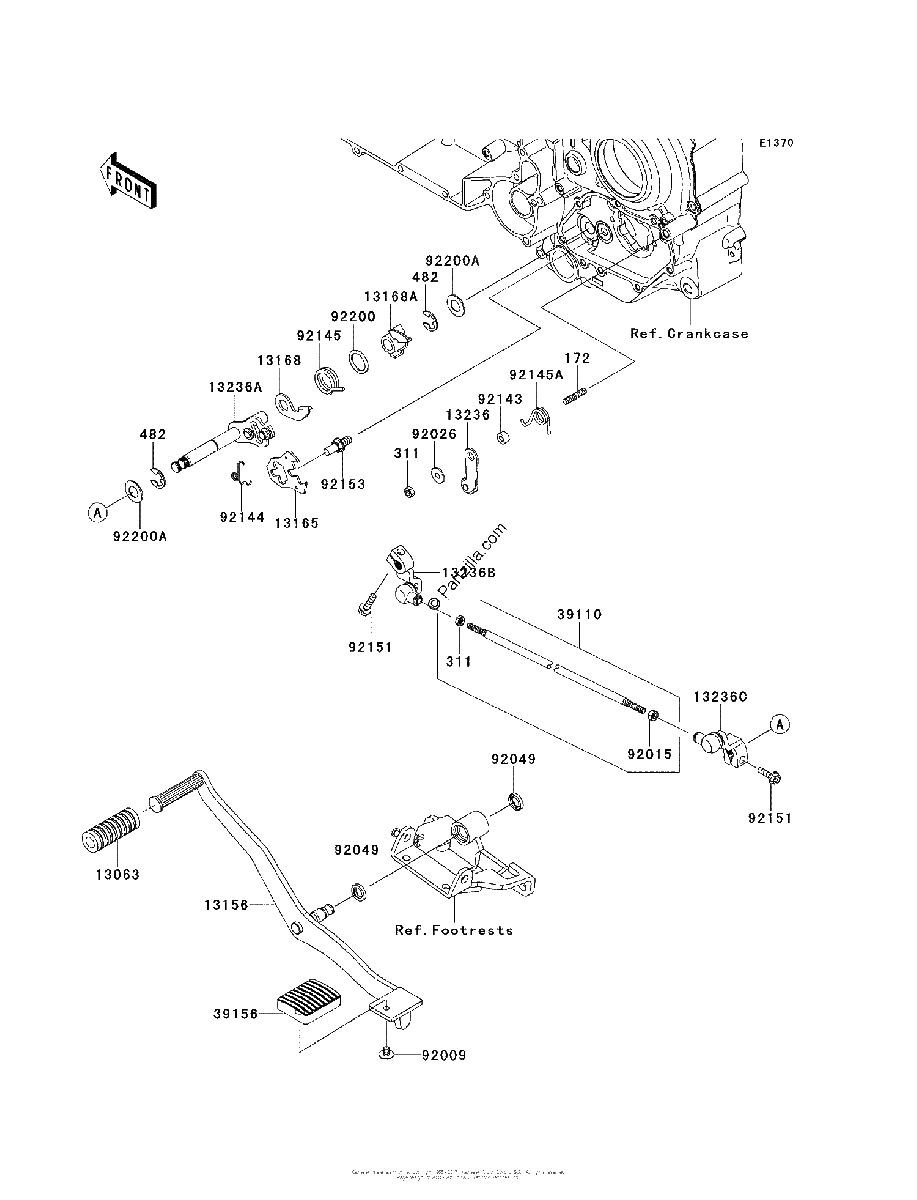 Diagrama de GEAR CHANGE MECHANISM