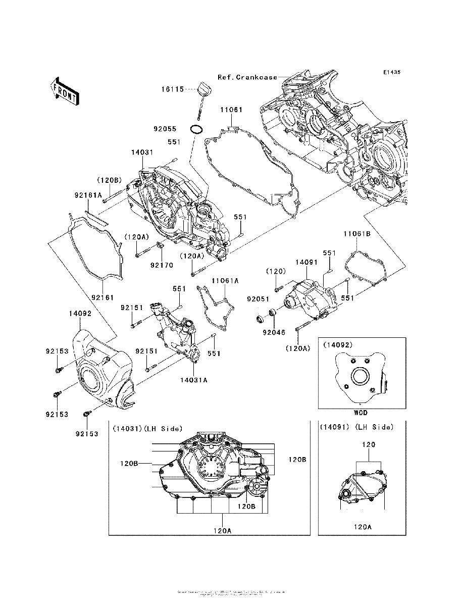 Diagrama de LEFT ENGINE COVER S