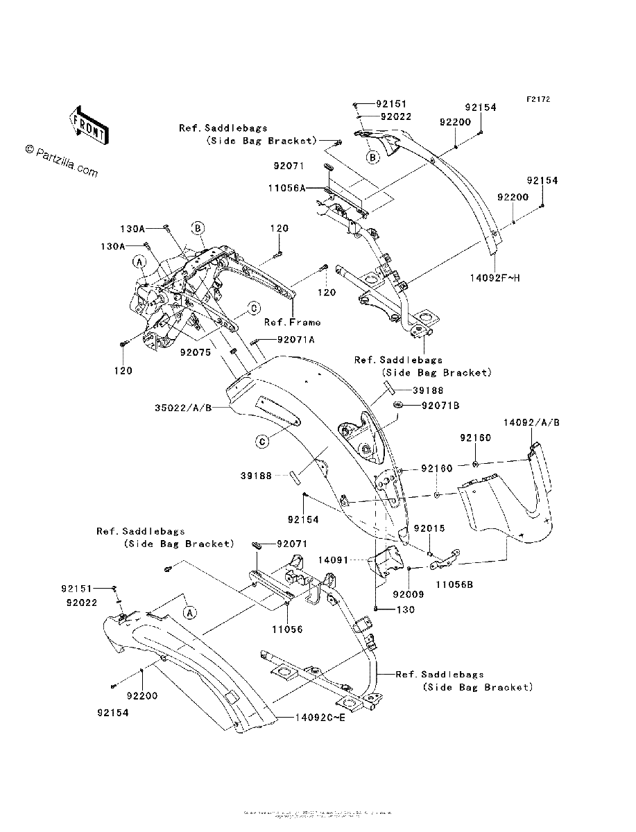 Diagrama de REAR FENDER S