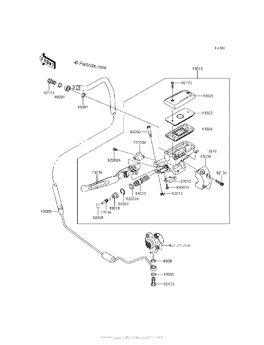 Diagrama de CLUTCH MASTER CYLINDER