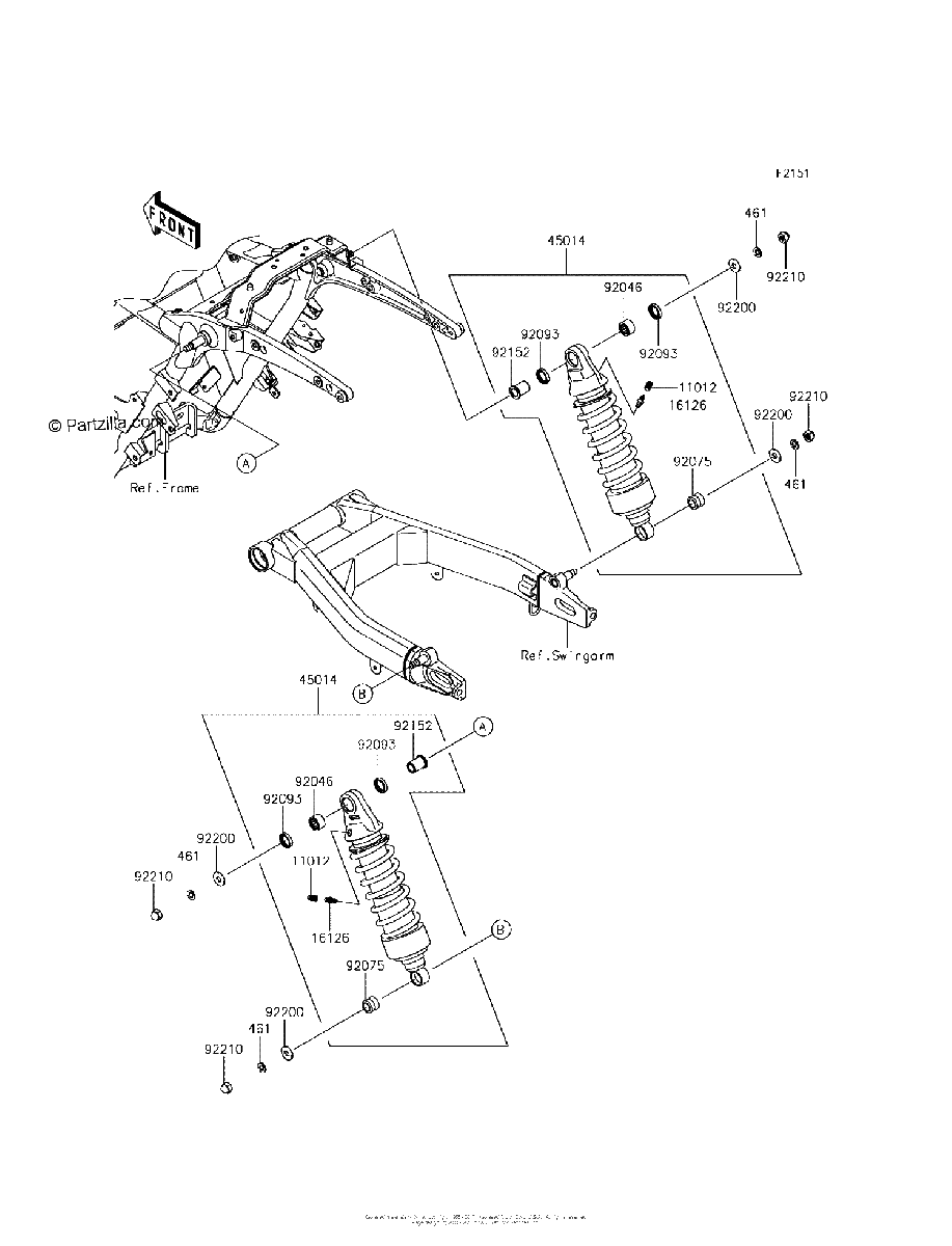Diagrama de SUSPENSION SHOCK ABSORBER