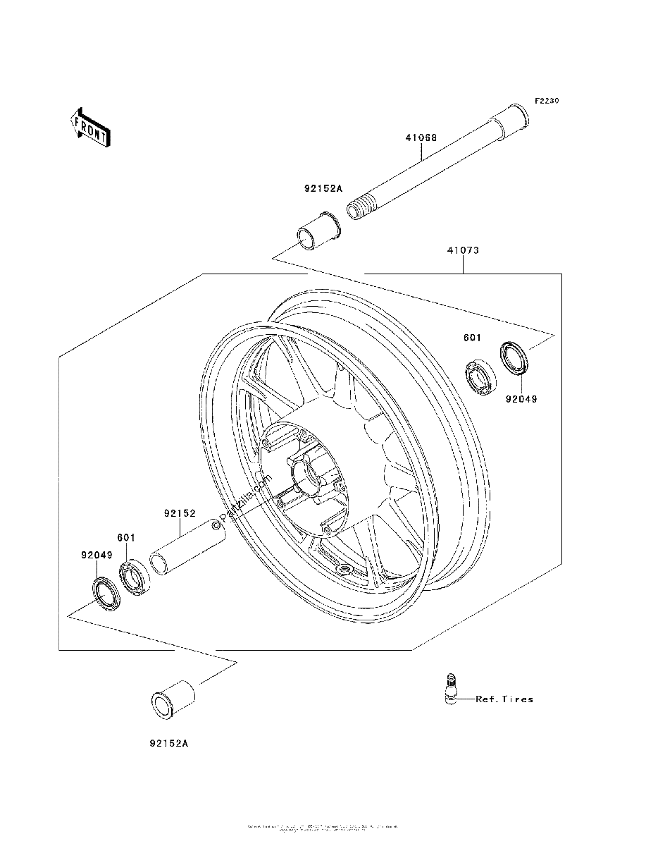 Diagrama de FRONT WHEEL