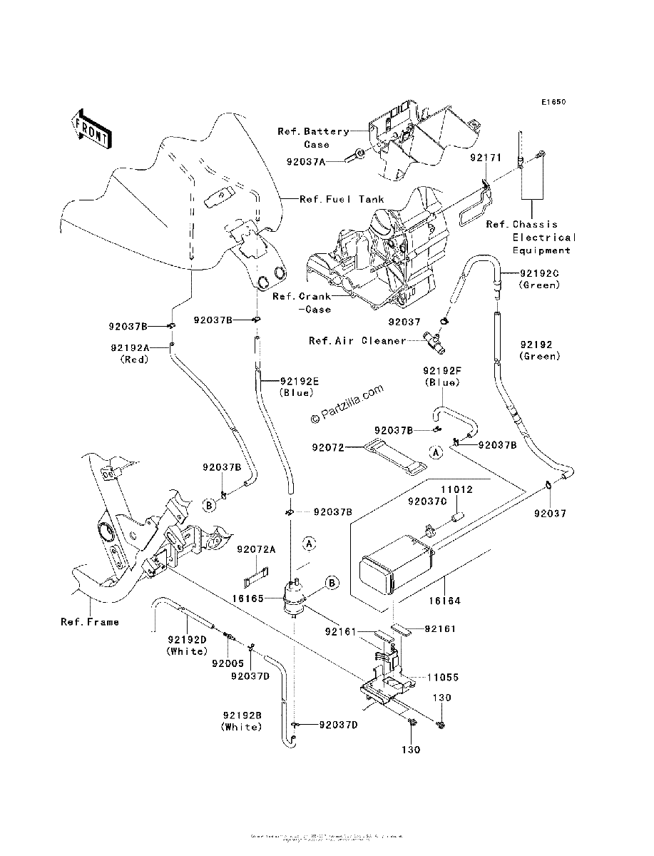 Diagrama de FUEL EVAPORATIVE SYSTEM ADF CA