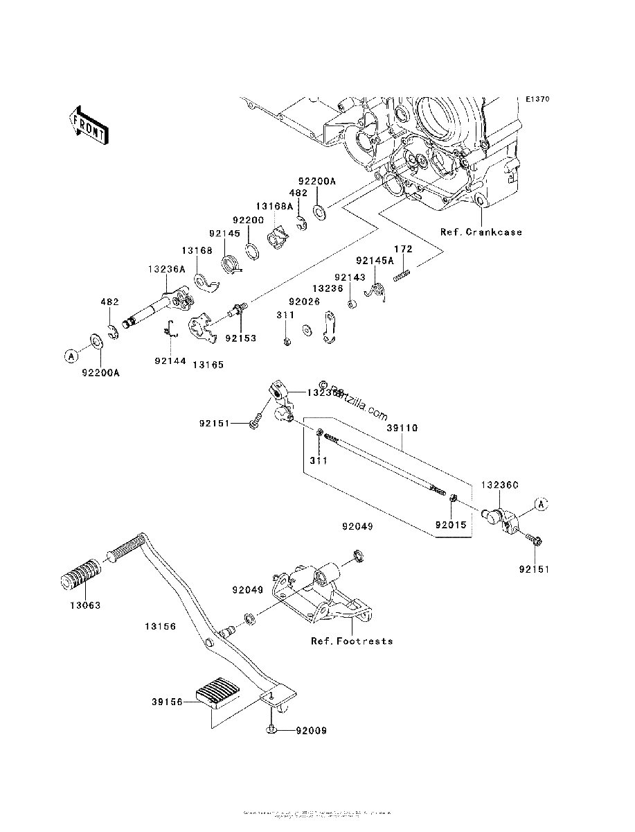 Diagrama de GEAR CHANGE MECHANISM