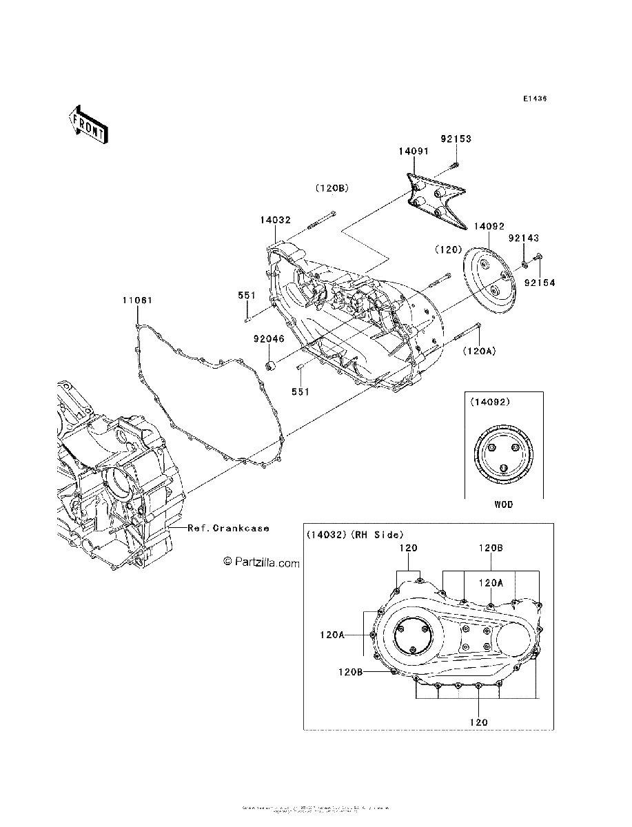 Diagrama de RIGHT ENGINE COVER S