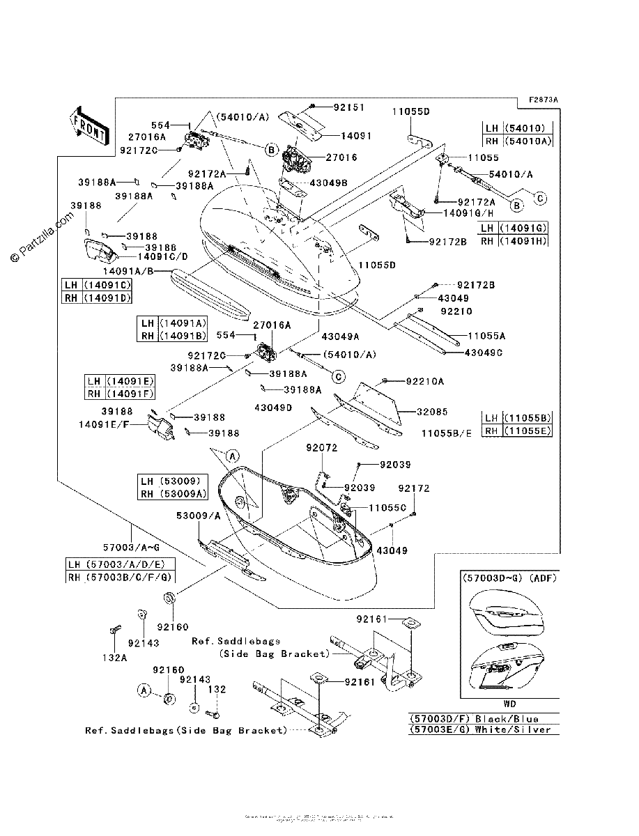 Diagrama de SADDLEBAGS SIDE BAG
