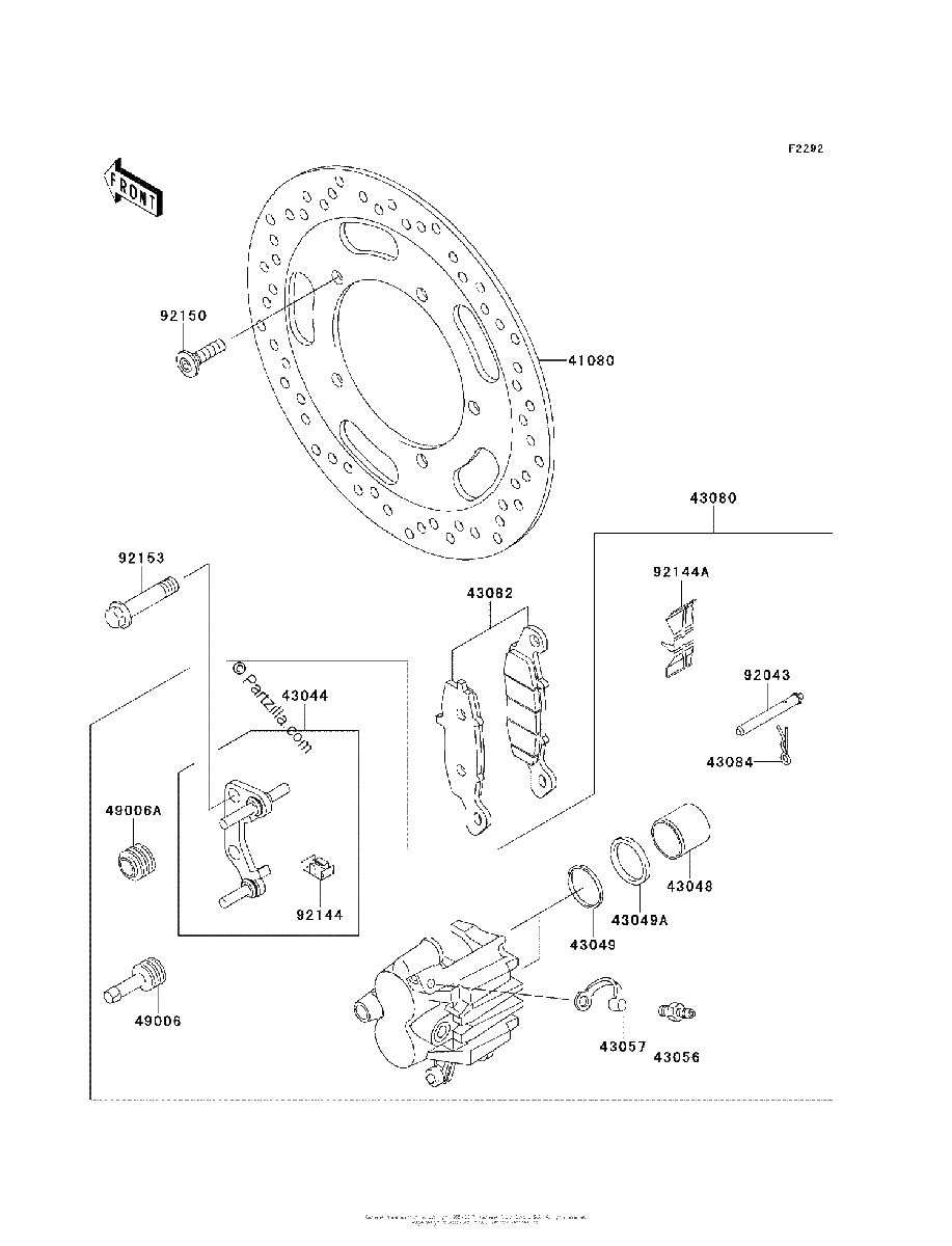 Diagrama de FRONT BRAKE