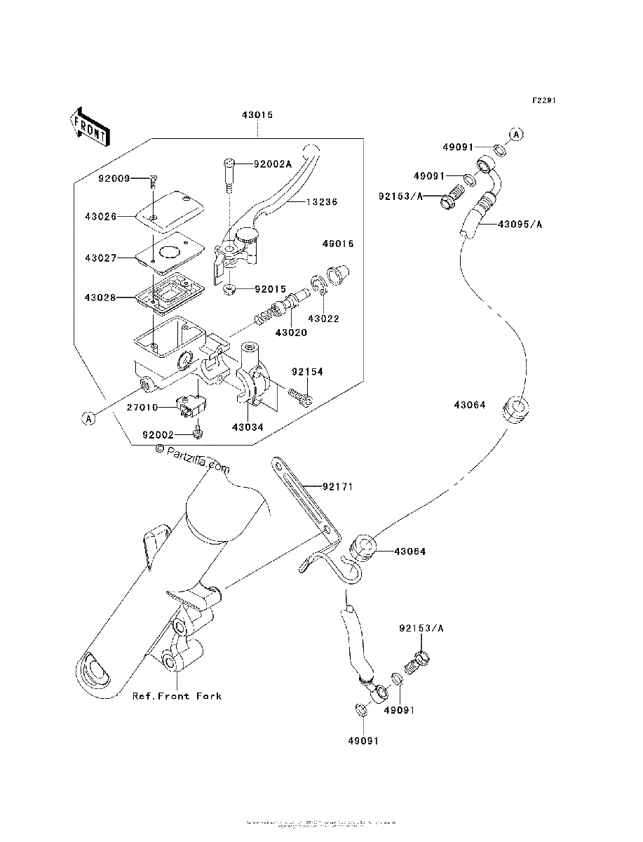 Diagrama de FRONT MASTER CYLINDER