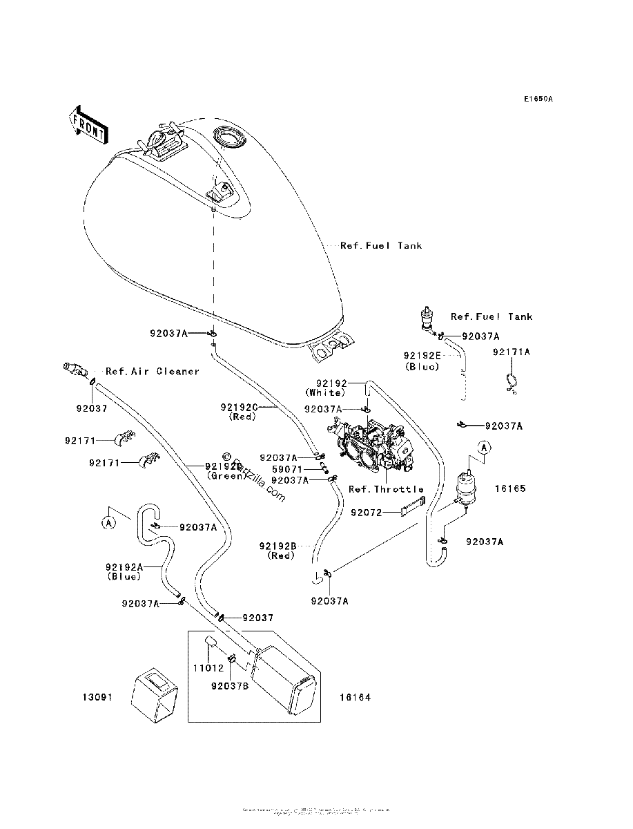 Diagrama de FUEL EVAPORATIVE SYSTEM BCF BDFA CA