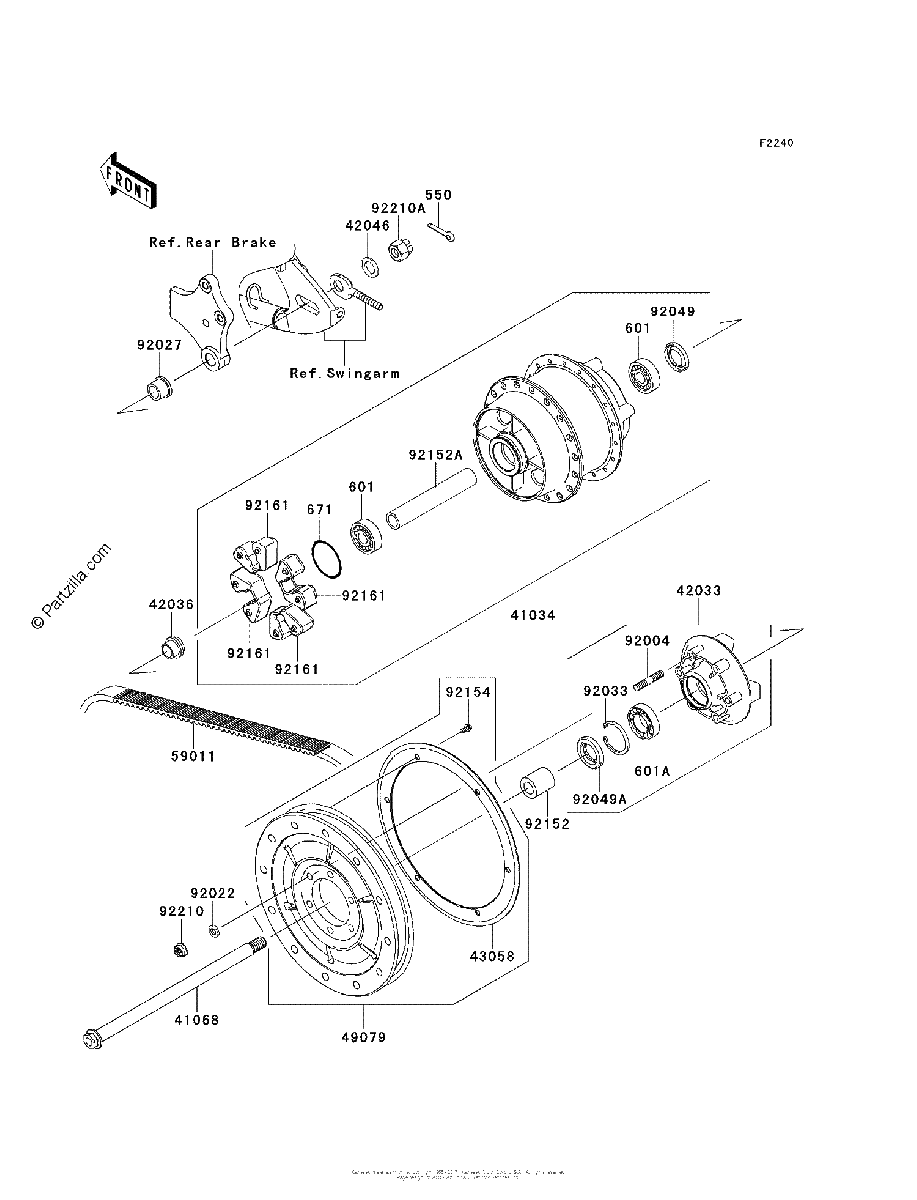 Diagrama de REAR WHEEL CHAIN
