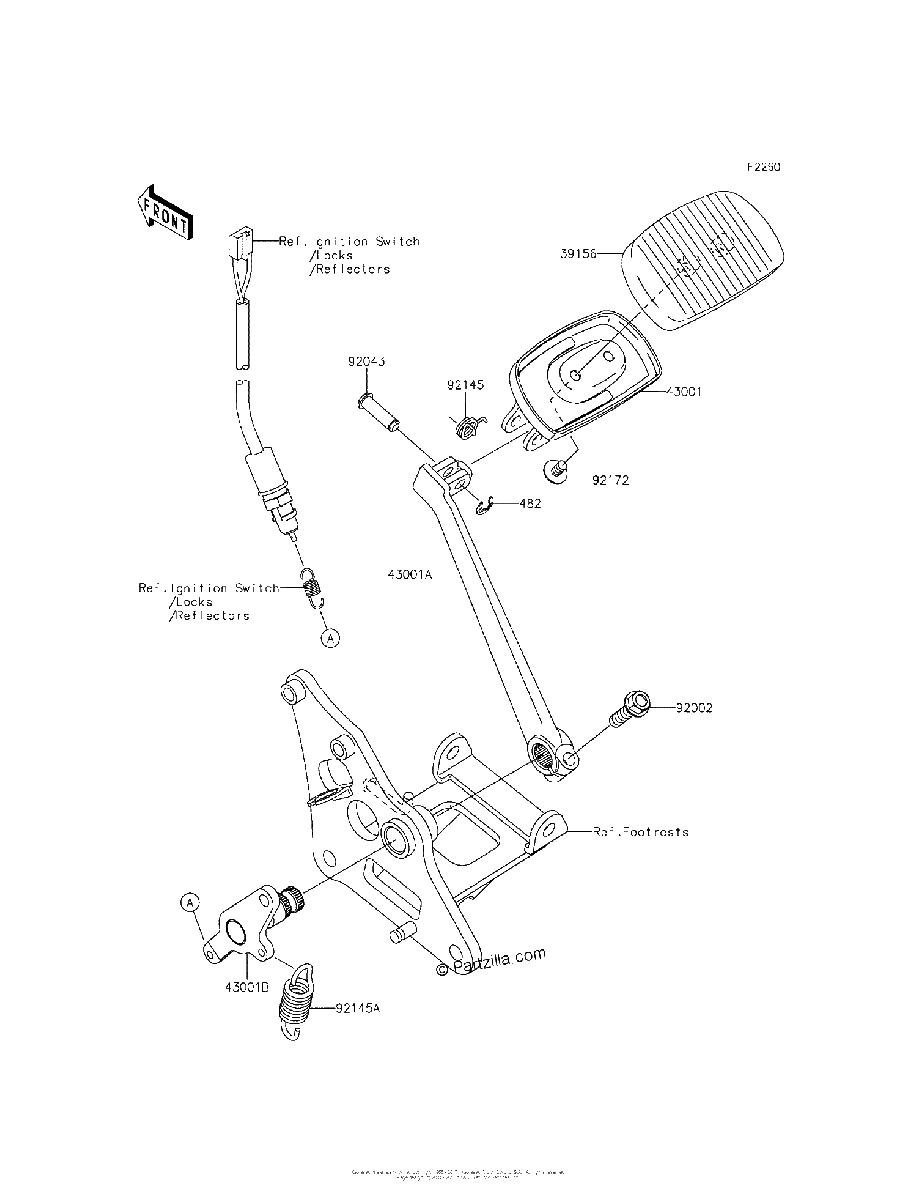 Diagrama de BRAKE PEDAL TORQUE LINK