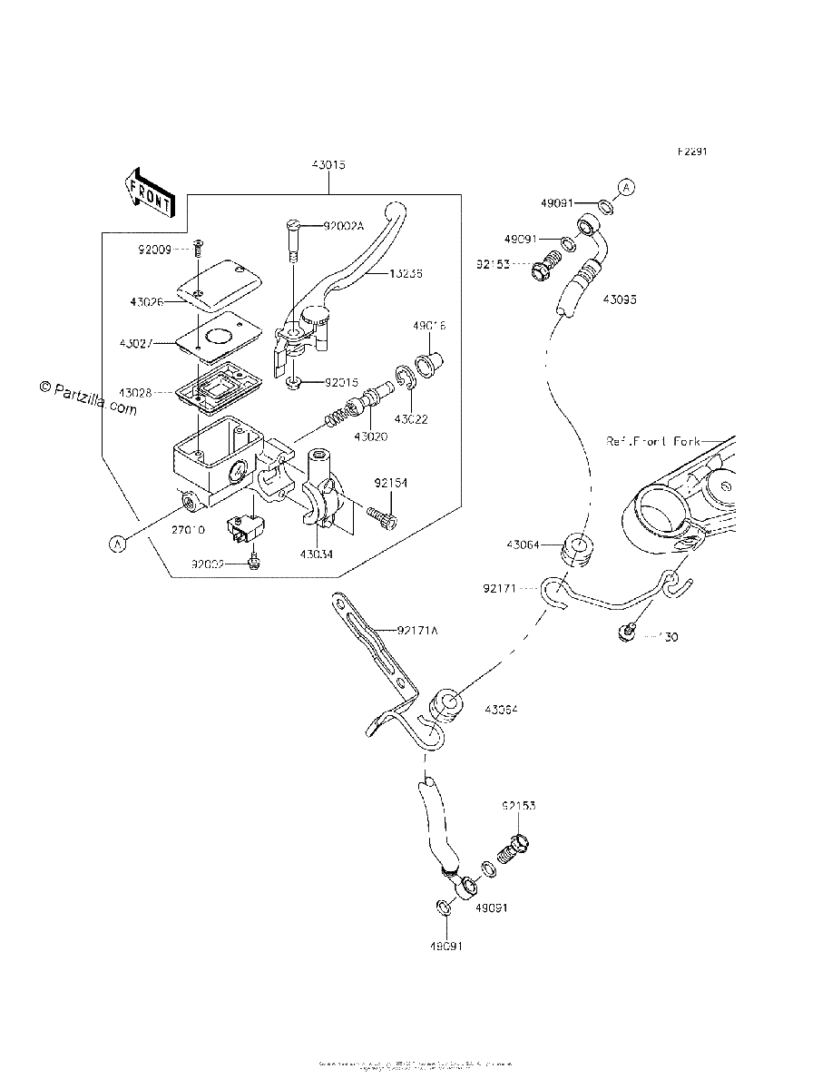 Diagrama de FRONT MASTER CYLINDER