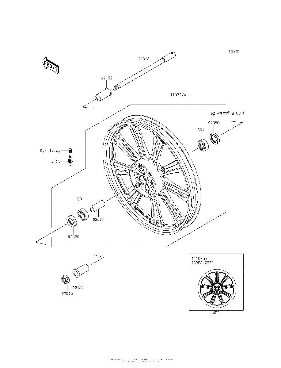 Diagrama de FRONT WHEEL